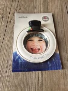 Hallmark pupazzo di neve cornice magnetica cappello neve molto divertente frigorifero - Foto 1 di 6