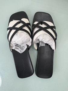 14TH & Union Caite Flats Sandals Shoes Women's Size 7 Black Minimalist Casual - Picture 1 of 12