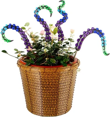 Tentáculo de polvo HoroM estacas decorativas de jardim para planta azul, verde, roxo  - Imagem 1 de 4