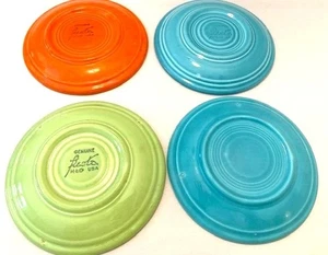 Vintage Fiesta Ware Untertasse 6" Original HLO USA rot grün blau bunt Kitsch Retro - Bild 1 von 13