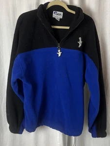 Pullover vintage 1999 Pillsbury Doughboy polar 1/4 cremallera para hombre medio azul negro - Imagen 1 de 6