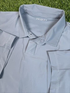 JACQUES NYC Herren Gr. XL Shirt Collard Poloshirt Blau Stretch Tennis - Bild 1 von 8