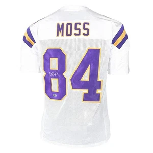 Randy Moss Signed Minnesota White Football Jersey (Beckett) - Picture 1 of 3