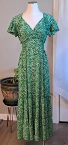 Max Studio Maxi Dress Sz S Green Short sleeve Summer NWT - Picture 1 of 10