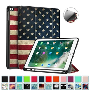 For iPad 9.7 inch 6th 5th Generation Slim Case Cover with Apple Pencil Holder - Picture 1 of 9