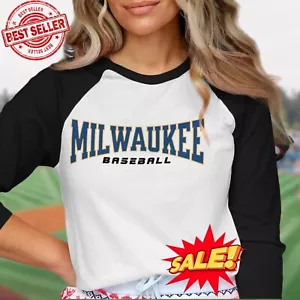 Milwaukee long sleeve tee, baseball fan shirt, sports t shirt for Women SML - Picture 1 of 2
