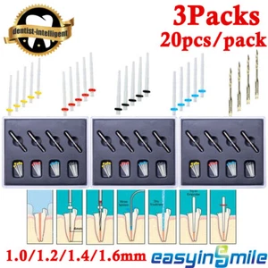 1/3Pks Dental Endodontic Root Canal Quartz Fiber Post Screw Resin Posts+ 4Drills - Picture 1 of 9