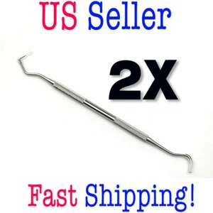 2X Dental Pick Escalador de Tárter Raspador Removedor de Placas de Acero Inoxidable ALTA CALIDAD - Imagen 1 de 7