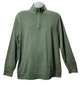 IZOD SALTWATER Herren Pullover 1/4 Zip Langarm Classic Relaxed Gr. L Grün EUC! - Bild 1 von 7