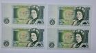 Bank Of England One Pound Note Banknote x 4 J Page Consecutive Uncirculated