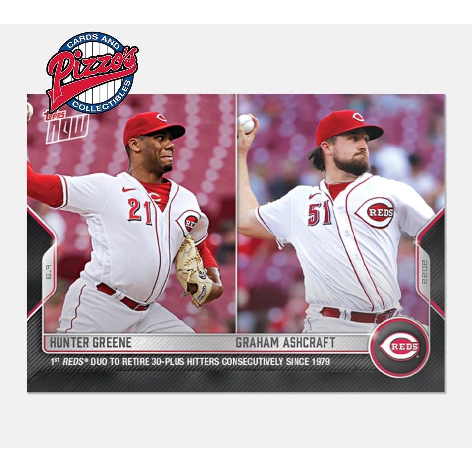 Graham Ashcraft/Hunter Greene Reds - 2022 MLB TOPPS NOW Card 312 In Hand - Image 1 of 1
