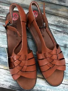 Sandali da donna Bearpaw Leah Huaraches reggiti in pelle marrone marrone marrone marrone marrone chiaro messicano taglia 10 - Foto 1 di 22
