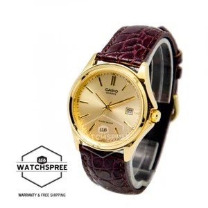 Casio Correa Moda Hombre Correa Cuero Marrón Reloj MTP1183Q-7A MTP-1183Q-9A - Imagen 1 de 2