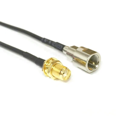 SMA female jack nut to FME male plug RF cable adapter RG174 30cm/50cm/100cm - Image 1 of 3