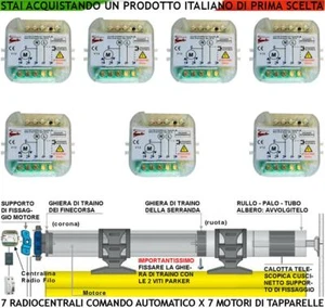 CENTRALINE TAPPARELLE AUTOMATICHE UNIVERSALI SETTE COMANDI RADIO ELETTRICI FILO - Foto 1 di 12