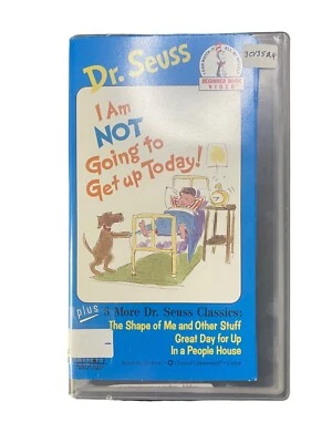 DR SEUSS “I Am Not Going To Get Up Today!” W/ Extras VHS 1991 RANDOM HOUSE Read - Image 1 of 4