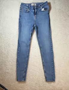 Superdry Women's Blue Mid Wash Skinny Fit Stretch Denim Jeans - W28 L30 - Picture 1 of 8