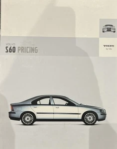 Volvo S60 January 2004 UK Price List Brochure S S Sport SE T5 D5 2.5T - Picture 1 of 3