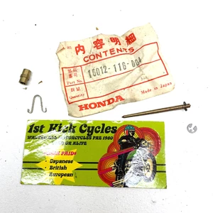 Honda NOS 16012-116-004 XR75 K0-K2 Carburetor Jet Needle Set OEM - Picture 1 of 1