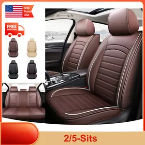 PU Leather Full Set/2 Front Car Seat Covers Auto Cushions For Mercedes-Benz - Picture 1 of 32