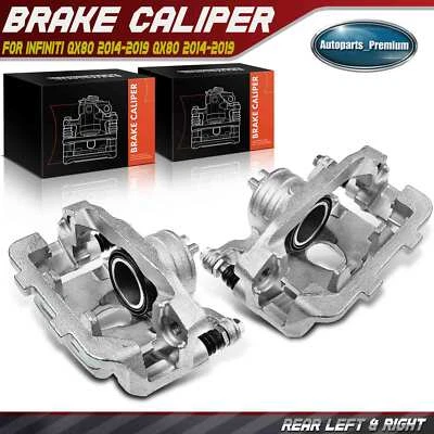 Rear LH & RH Disc Brake Caliper w/ Bracket for Infiniti QX56 QX80 Nissan Armada - Image 1 of 4