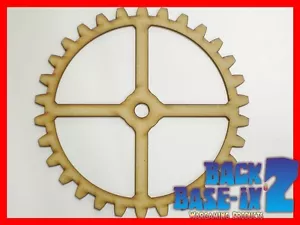 MDF Wooden Shapes Cogs 200mm High 3mm Thick Custom Cut x 3 pieces cog28 - Bild 1 von 1