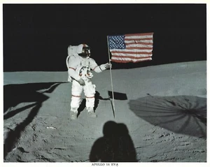 ORIGINAL NASA  APOLLO 14 ALAN SHEPARD LITHOGRAPH  - Picture 1 of 2