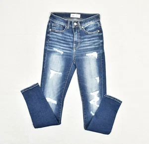 BKE Women's Slim Ankle Skinny Jeans High Rise Cotton Blue Size 24 Billie - Picture 1 of 8