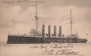 HMS Cressy Schiff torpediert versenkt von German Sub Photo 1902 RPPC - A8Y - Bild 1 von 2