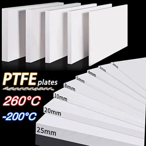 PTFE 50-300mm PLATE SHEET HIGH TEMPERATURE, LOW FRICTION ENGINEERING PLASTICS - Picture 1 of 57