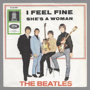 Beatles sehr seltene 7" Platte "I Feel Fine" Germany 1964, Odeon O 22 851 Near Mint - Bild 1 von 4