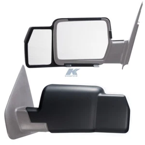 K Source 81800 Exterior Towing Mirror; Snap On; 4-1/4 Inch x 6 Inch; Extends 4-1 - Picture 1 of 5