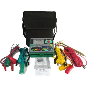 Digital Erdungswiderstandsprüfgerät Tester Megohmmeter 0-2000 Ohm - Bild 1 von 13