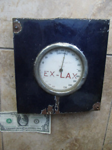 Rare Antique Porcelain EX-LAX ADVERTISING THERMOMETER, Constipation,  Medical