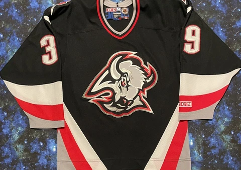 Vintage CCM NHL Buffalo Sabres Dominik Hasek Hockey Jersey Cover