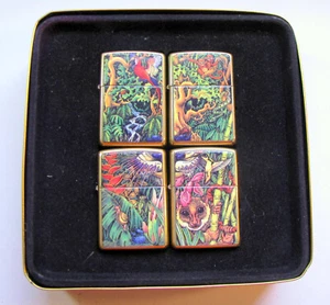 Konvolut 4 x Zippo Mysteries of the Forest Set in Originalschachtel unbenutzt - Bild 1 von 4
