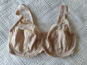 Marks & Spencer Women's Leaf Bra Wired Full Cup Lace Beige Size 36DD - Picture 1 of 2