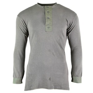 WWII Genuine Swedish army grey shirt military surplus undershirt cold weather - Picture 1 of 5