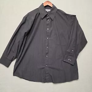 Crazy Horse Mens Long Sleeve Button Up Black with Stripes Shirt Size 17/32-33 - Picture 1 of 7
