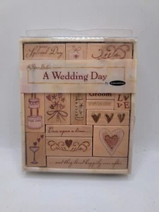 Hochzeitstag The Paper Studio Gummistempel Set Scrapbook 18 Stempel Holz Tortenliebe - Bild 1 von 3