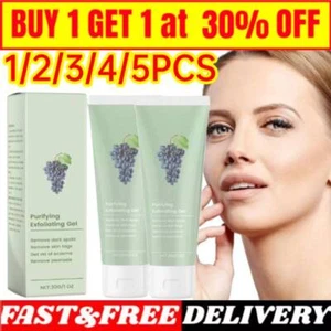 Purifying Exfoliating Gel Greteam Exfoliating Scrub Moisturizing Clean Skin UK - Picture 1 of 18