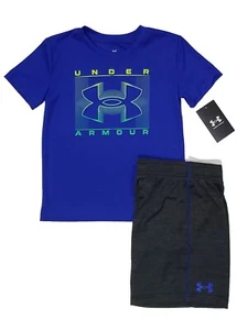 Boys nike UNDER ARMOUR Shirt & Shorts 2 Piece Graphic Set Sizes 5, 6, or 7: NWT - Picture 1 of 3