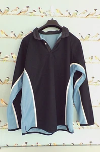 Navy & blue FALCON school PE sports UNIFORM TOP 42-44 inches reversible - Picture 1 of 2