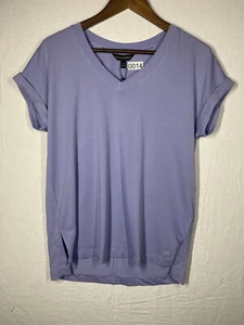 Banana Republic Women's V Neck Tee Short Sleeve T Shirt Color Purple, Sz Sm - Picture 1 of 2