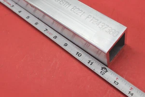 2"x 2"x 1/4" Wall ALUMINUM SQUARE TUBE 12" Long 6061 T6 WITH RADIUS EDGE New - Picture 1 of 3