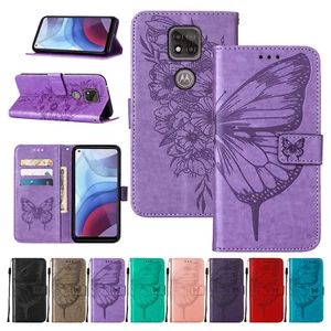 For Motorola Moto G Stylus/G Play/G Power 2021 Butterfly Flip Leather Case Cover - Picture 1 of 82
