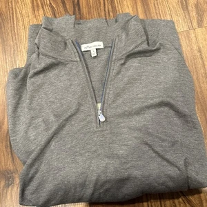 Peter Millar Herren Crown Comfort Interlock 1/4 Zip Pullover grau Größe Large - Bild 1 von 7