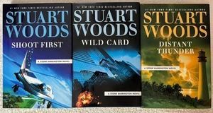 Stuart Woods, Stone Barrington Book 45: Shoot First; Wild Card; Distant Thunder - Picture 1 of 24
