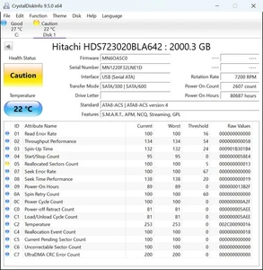 Hitachi 2tb 3.5” Hard Drive SATA HDD spares/repairs - Picture 1 of 5