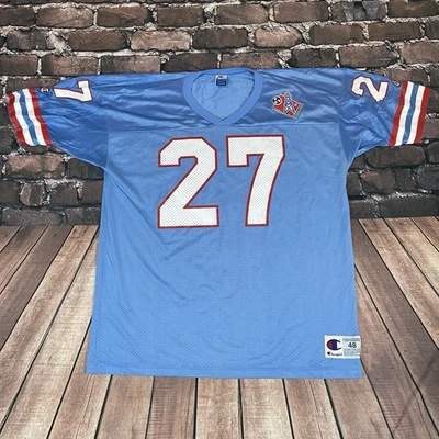 Camiseta de Colección Campeón Tennessee Titans Houston Oilers Eddie George #28 Talla 48 Grande Foto 1 de 4